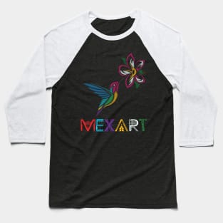 Hummingbird embroidery effect Baseball T-Shirt